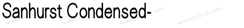 Sanhurst Condensed字体转换